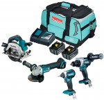 Makita DLX4156TX1 aku sada DDF486+DTD153+DHS660+DGA504 + 2x 5,0 Ah