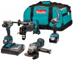 Makita DLX4157TX1 aku sada DDF486+DTD153+DGA504+DJR187+ 2x 5,0 Ah