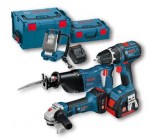 4-Tool Kit „Metall“ GSR 18 V-LI + GSA 18 V-LI + GWS 18 V-LI + GLI VariLED Bosch