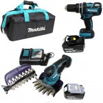 Makita aku set 18 V v. DUM604RFX (18 V / 3,0 Ah aku BL1830B + nabjeka), DHP480Z, BL1850B