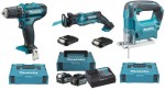 Makita 10,8 V Set aku roubovk DF331DSMJ + pilka ocaska JR103DY1J + pilka kmitac JV101DY1J + 4 aku