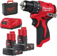 Milwaukee M12 BLDDRC-402C aku vrtaka 2x 12V 4.0 Ah, 4933499688